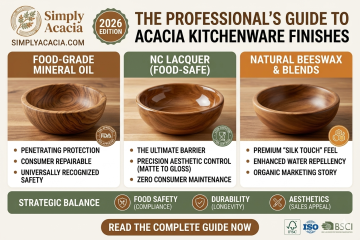 The Professional’s Guide to Acacia Kitchenware Finishes: Oil vs. Lacquer vs. Wax